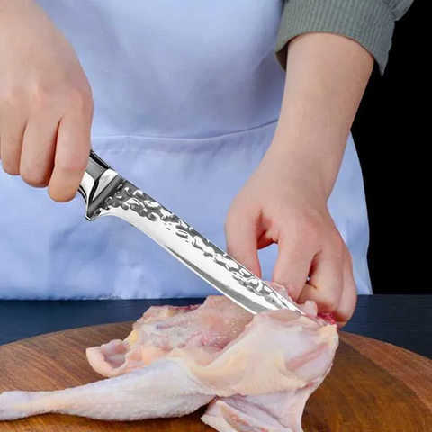 Professional Hand-Forged Boning & Fillet Knife – Chef Butcher Tool for Meat & Fish