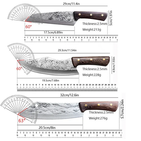 Handmade Japanese Full Tang Chef & Boning Knife – Steel Cleaver Cutter - Blades Knives™