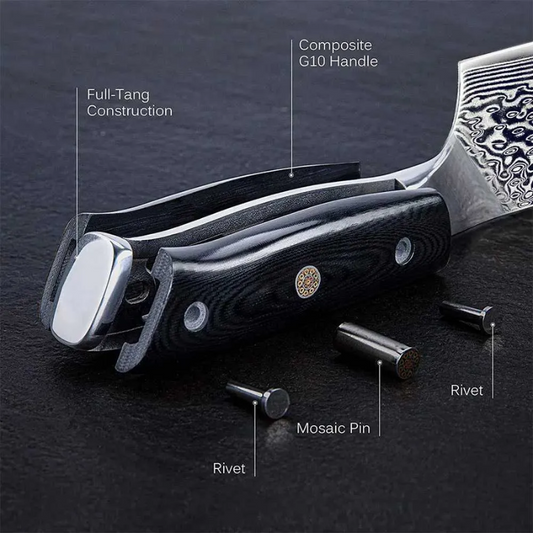 VG10 67-Layer Damascus Knife Set – Chef, Santoku, Bread | G10 Handle