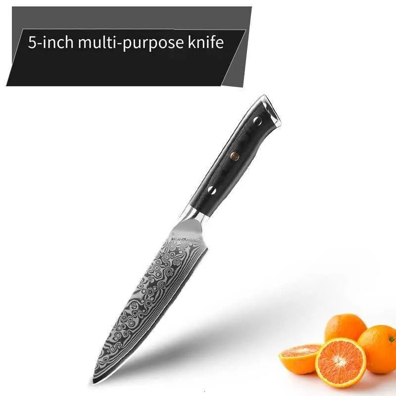 "Professional Damascus Steel Japanese Chef Knife – Ideal for Slicing, Sashimi, and Fruit Prep- Ben Knives™