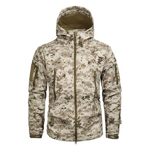 Men's Hiking Army Jackets Men Camouflage Autumn Winter Skin Soft Shell Waterproof Jacket Windbreaker For Hunting Camping - HIGO HUNT™
