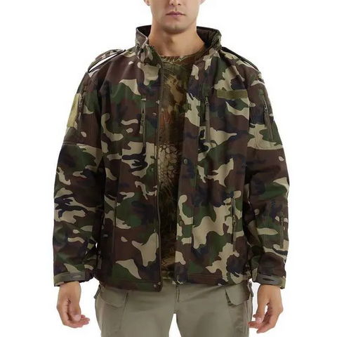 Outdoor Jacket Mens waterproof Fleece Coat Hooded - Higo Hunt™