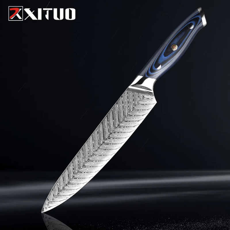 XITUO High-Quality 8quotinch Damascus Chef Knife AUS10 Stainless Steel Kitchen Knife Japanese -Ben Knives™