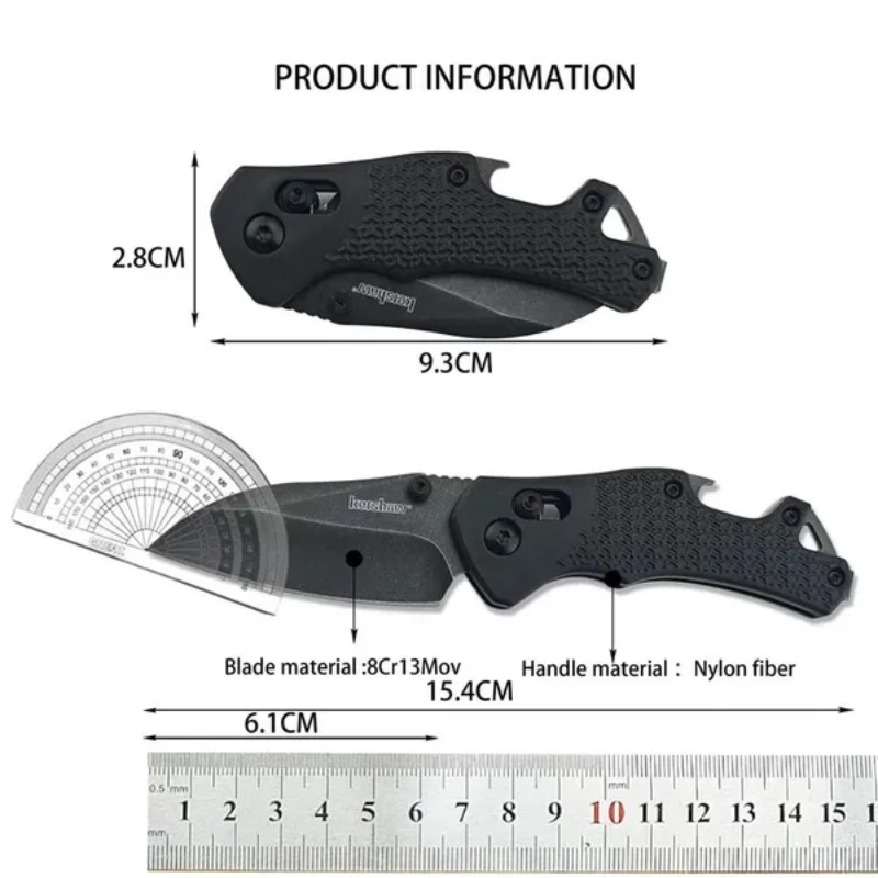 Kershaw Craze Blackwashed 8Cr13MoV Outdoor Camping Hunting - Ben Knives™