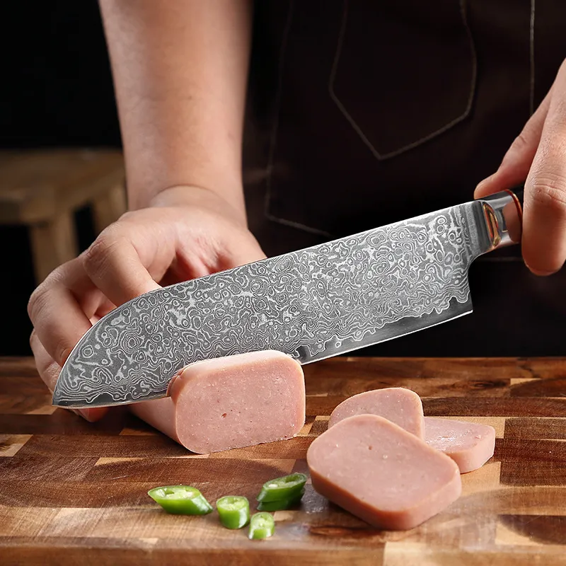 Santoku Damascus Stainless Steel Japanese Kitchen Knives Cooking Tools - Ben Knives™