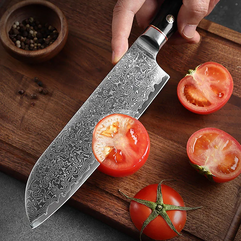 Santoku Damascus Stainless Steel Japanese Kitchen Knives Cooking Tools - Ben Knives™