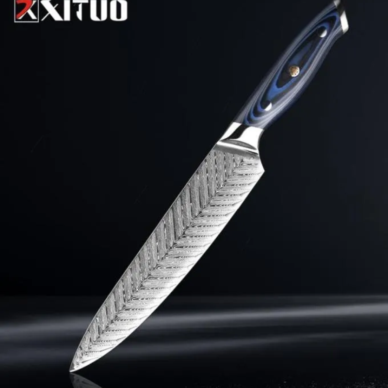 XITUO High-Quality 8quotinch Damascus Chef Knife AUS10 Stainless Steel Kitchen Knife Japanese -Ben Knives™