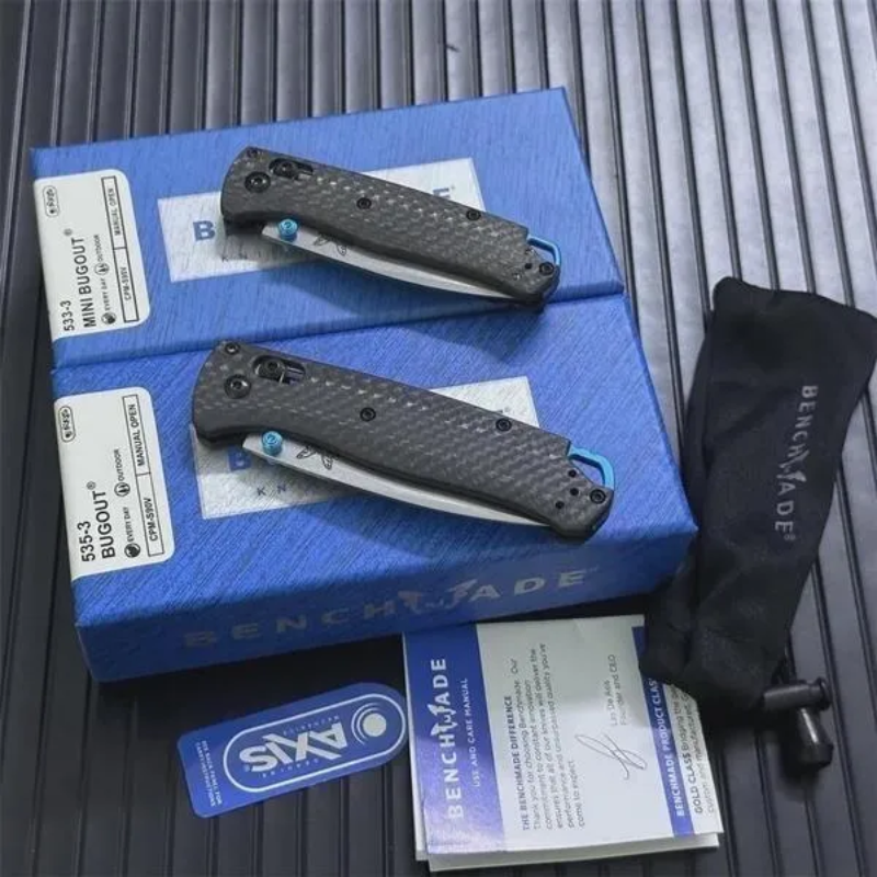 Benchmade Carbon Fiber Handles 535-3 MINI Tool For Outdoor Camping Hunting -Ben Knives™